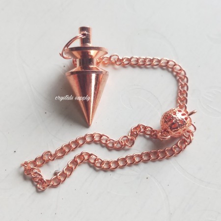 Copper Plated Pendulum For Dowsing  Wholesale Copper Metal Pendulums Dowsing Tool For Sale