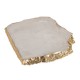 Crystal Quartz  Coasters With Gold Edge  Agate Coaster  Decoration Table Pad & Mads