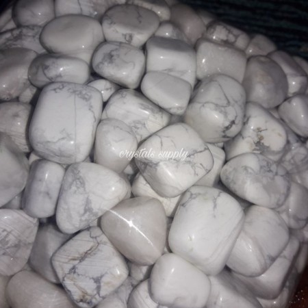 White Howlite Tumbled Stone - Wholesale Gemstone Tumbled Stone - Crystals Supply